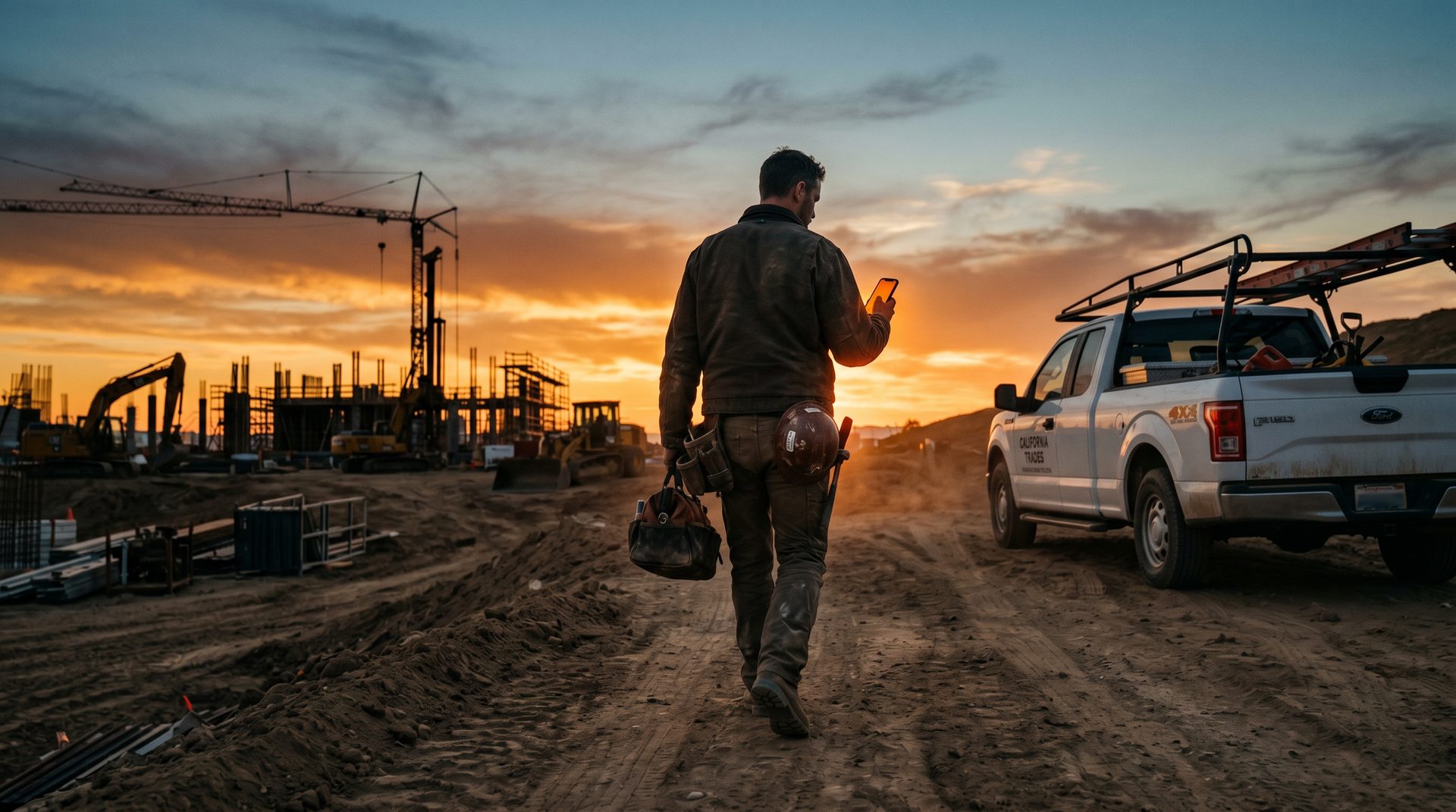 Tradesman at golden hour